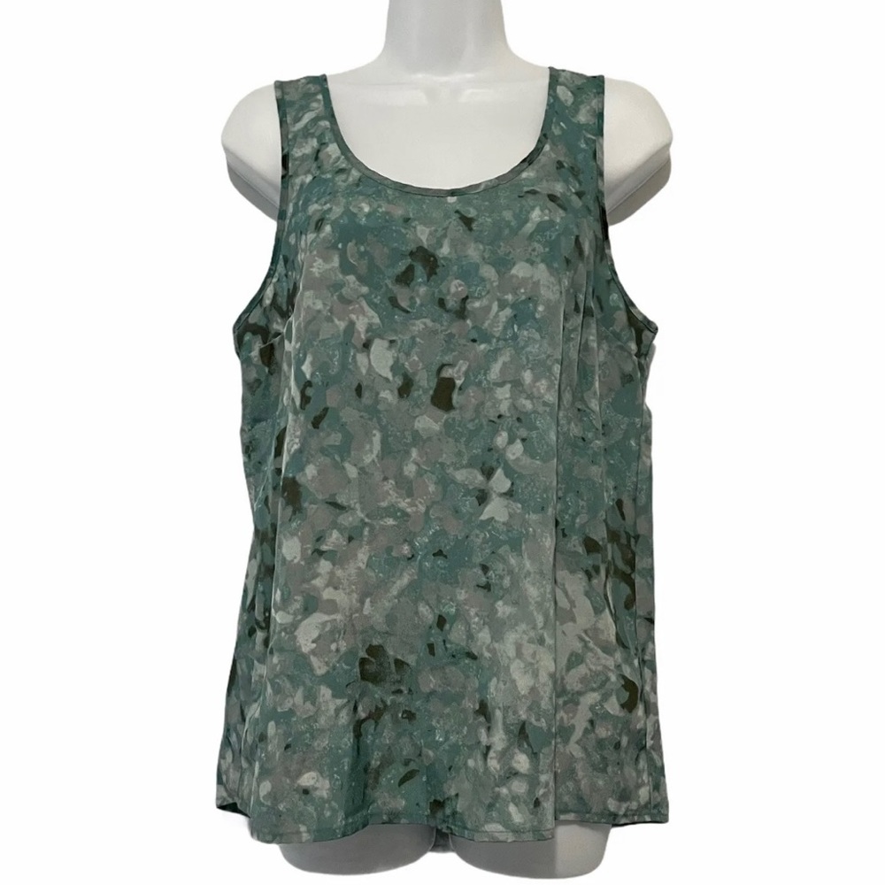 Mossimo Women's Racerback Tank Top Size S/P Abstract Sheer Blouse
